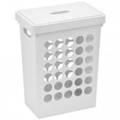 Kosze na bieliznę - Plast Team Kosz na pranie Springfield 60110800 33L Biały - miniaturka - grafika 1