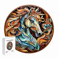Puzzle - PUZZLE DREWNIANE DLA DZIECI DOROSŁYCH 145 ELEMENTÓW KOŃ PREZENT DLA DZIECI - miniaturka - grafika 1