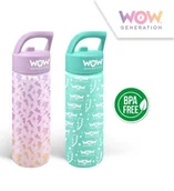 Shakery i bidony sportowe - Butelka Termiczna 500Ml Wow 1 Sztuka Mix Wzorów - miniaturka - grafika 1