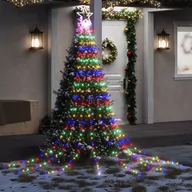 Oświetlenie świąteczne - vidaXL Lampki choinkowe, 320 LED, kolorowe, 375 cm - miniaturka - grafika 1
