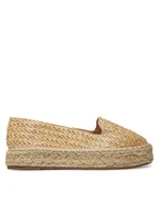 Espadryle damskie - DeeZee Espadryle ZYLS129 Beżowy - miniaturka - grafika 1