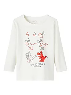 NAME IT Baby Boys NMMTEIS LS TOP Box koszulka z długim rękawem, biała lyssum, rozmiar 86, White Alyssum, 86 - Bluzki dla niemowląt - miniaturka - grafika 1