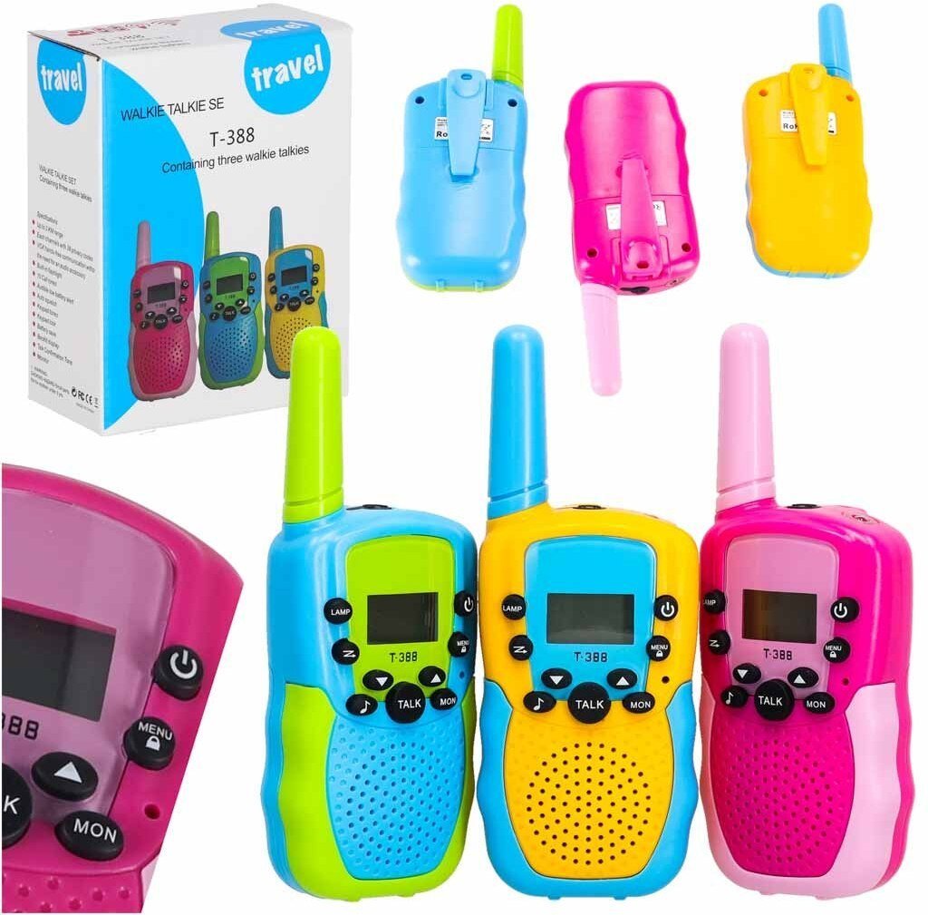 Aptel Walkie talkie krótkofalówka dla dzieci zestaw 3 sztuki