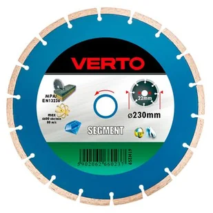VERTO Tarcza diamentowa 180 x 22,2 mm, segmentowa - Akcesoria do elektronarzędzi - miniaturka - grafika 1