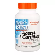 Suplementy naturalne - Doctor's Best Acetyl L-Karnityna HCI 500 mg (120 kaps.) - miniaturka - grafika 1