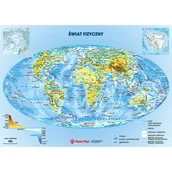 Podkładki na biurko - Podkładka na biurko z mapą świata na tekturce z kieszonką - miniaturka - grafika 1
