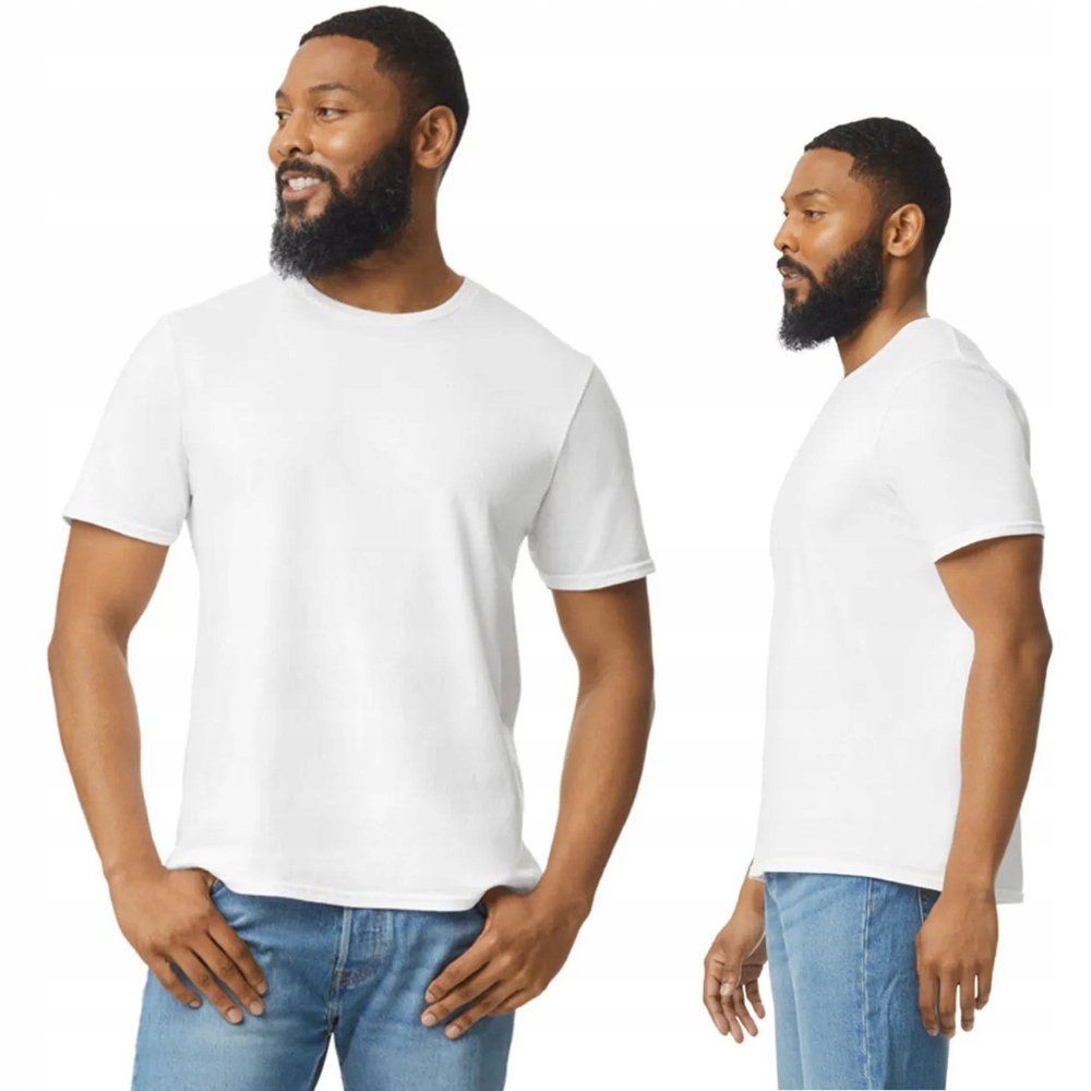 T-shirt Koszulka Męska Bawełna SOFTSTYLE T Gildan GI64000 BIAŁA 4XL