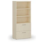 Szafy biurowe - Szafa z szufladami na teczki zawieszkowe PRIMO WOOD, 1781 x 800 x 420 mm, brzoza - miniaturka - grafika 1