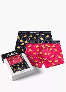 SZORTY ATLANTIC 2MHH-007 WL25 (kolor granat - różowy, rozmiar L) - Majtki męskie - miniaturka - grafika 1