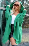 Swetry damskie - Długi kardigan z kapturem zielony Paislee, Kolor zielony, Rozmiar one size, Merribel - Primodo.com - miniaturka - grafika 1