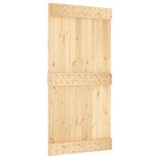 Drzwi wewnętrzne - Drzwi przesuwne z osprzętem, 100x210 cm, lite drewno sosnowe  Lumarko! - miniaturka - grafika 1