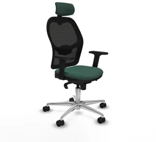 Fotel biurowy, krzesło biurowe Krzesło Biurowe z Zagłówkiem Jorquera Piqueras y Crespo 2D086N2 Kolor Zielony - Fotele i krzesła biurowe - miniaturka - grafika 1