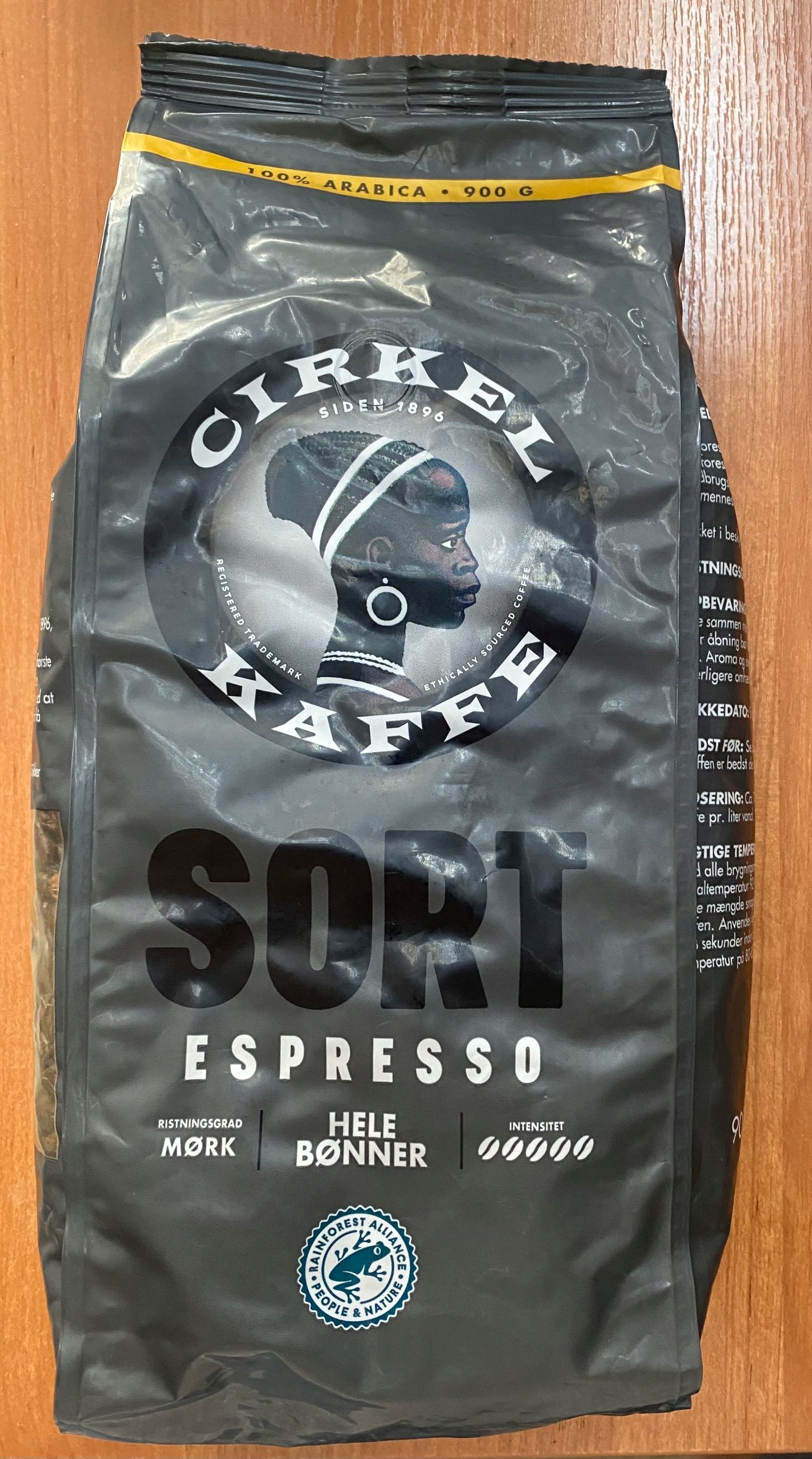 Kawa Ziarnista Cirkel Kaffe Sort Espresso 900 g.