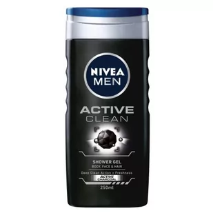 Nivea Men Active Clean Żel pod prysznic 250ml - Żele pod prysznic dla mężczyzn - miniaturka - grafika 1