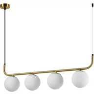 Lampy sufitowe - Lampa wisząca Alisa 4xE14 złota/biała LP-005/4L GD - miniaturka - grafika 1