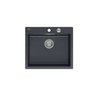 Zlewozmywaki - Quadron HB8304U8-BS_P2O Morgan 110 Black diamond (czarny nakrapiany/stalowy) - miniaturka - grafika 1