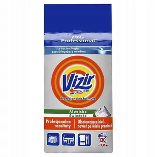 Vizir Aqua Puder Proszek Do Prania Białego 7,15kg Alpejska Świeżość... - Środki do prania - miniaturka - grafika 1