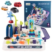 Samoloty i helikoptery - Tor Samochodowy Helikopter Interaktywny Parking Zjeżdżalnia Autka Winda - miniaturka - grafika 1