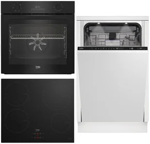 Zestaw AGD do zabudowy Beko Piekarnik BBIE17300B + Płyta indukcyjna HII64400 MT + Zmywarka BDIS38041Q - Zestawy AGD - miniaturka - grafika 1