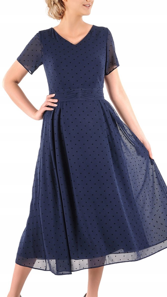 Sukienka Elena 50 letnia damska na wesele elegancka na komunie wizytowa