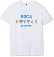 Koszulki dla chłopców - Boca Juniors T-Shirt dla mężczyzn z Boca oratorium z logo, rozmiar S, biały, biały, m 5060360360195 - miniaturka - grafika 1