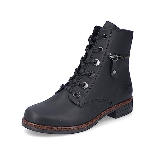 Rieker Damskie botki sznurowane 75142, damskie botki, czarny 01, 38 EU