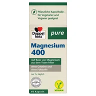 Witaminy i minerały - Doppelherz® pure Magnez 400, 60 kapsułek - miniaturka - grafika 1