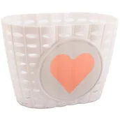Koszyki rowerowe - Koszyk na rower SUN BABY CJ03.020.03 Plastikowy Biało-morelowy - miniaturka - grafika 1