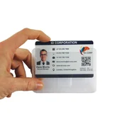 Identyfikatory - Etui na identyfikator - przezroczyste, na jedną kartę, poziome - miniaturka - grafika 1