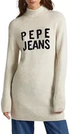 Sukienki - Pepe Jeans Sukienka damska Denisse, beżowy (kość słoniowa), XL - miniaturka - grafika 1