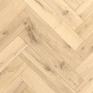 Panele podłogowe - Lareco Podłoga drewniana lita jodełka klasyczna Dąb Skalny Rustic lakierowana szczotkowana 15X90X600 mm - miniaturka - grafika 1