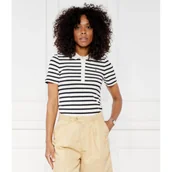 Koszulki i topy damskie - Tommy Hilfiger Polo 1985 STRIPE | Slim Fit | pique - miniaturka - grafika 1