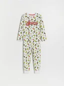 Skarpetki dla dzieci - Reserved - Świąteczna piżama Grinch - jasnoszary - miniaturka - grafika 1