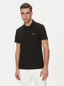 Koszulki męskie - Lacoste Polo DH5522 Czarny Regular Fit - miniaturka - grafika 1
