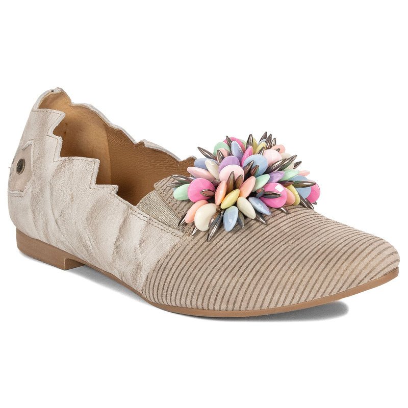 Maciejka Półbuty Damskie Beżowe-37