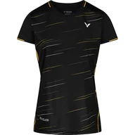 Koszulki sportowe damskie - Koszulka damska Victor  T-24100 C Black XL - miniaturka - grafika 1