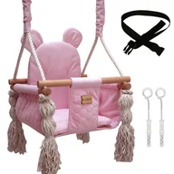 Leżaczki i huśtawki - EDISA Huśtawka dla dzieci usztywniona VELVET MIŚ - miniaturka - grafika 1