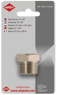Redukcja mufa 3/8" x nypel 1/2" Airpress 4337565 - Akcesoria pneumatyczne - miniaturka - grafika 1