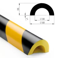 Zabezpieczenia dla dzieci - Profil Ochronny Zabezpieczenie Krawędzi R30 1M Noma® Protect - miniaturka - grafika 1