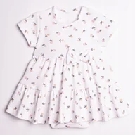 Body dla niemowląt - SUKIENKO - BODY NA KRÓTKI RĘKAW BIAŁY W KWIATKI 220159 R 80 - miniaturka - grafika 1