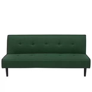 Beliani Sofa trzyosobowa tapicerowana ciemnozielona VISBY - Sofy i kanapy - miniaturka - grafika 1