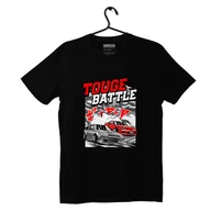 Odzież do sportów motorowych - Czarny T-shirt koszulka TOUGE BATLLE-S - miniaturka - grafika 1