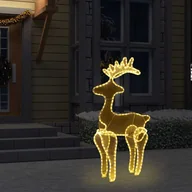 Oświetlenie świąteczne - vidaXL Świąteczna dekoracja, renifer z siatki, 306 LED, 60x24x89 cm - miniaturka - grafika 1