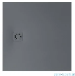 Roca Magma 90x90 cm brodzik kwadratowy kompozytowy STONEX SZARY ŁUPEK APE0138438403200 - Brodziki prysznicowe - miniaturka - grafika 1
