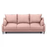 Sofy i kanapy - Różowa rozkładana sofa ze schowkiem Mazzini Sofas Ancolie, 215 cm - miniaturka - grafika 1