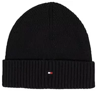 Czapki damskie - Tommy Hilfiger Męska czapka z flagą Essential, Czarny, Rozmiar uniwersalny - miniaturka - grafika 1