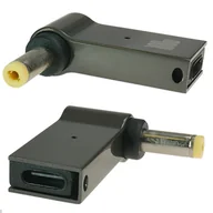 Kable - Przejściówka zasilania adapter wtyk USB-C do 4,8x1,7mm ASUS HP SONY Alu - miniaturka - grafika 1