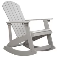 Fotele i krzesła ogrodowe - Fotel bujany ogrodowy jasnoszary ADIRONDACK - miniaturka - grafika 1