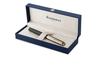 Waterman Pióro EXCEPTION metal i czarny lakier GT F 2200948 - Pióra wieczne - miniaturka - grafika 1