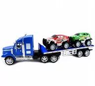 Samochody i pojazdy dla dzieci - DUŻA CIĘŻARÓWKA AUTO LAWETA ZESTAW SAMOCHODÓW RÓŻNE KOLORY - miniaturka - grafika 1